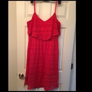 Lace peplum sun dress