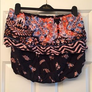 Express floral printed tube top
