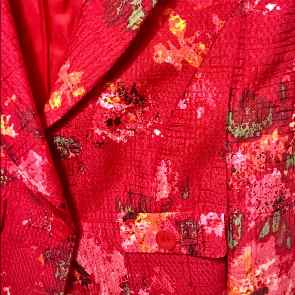 Escada Red Print Blazer