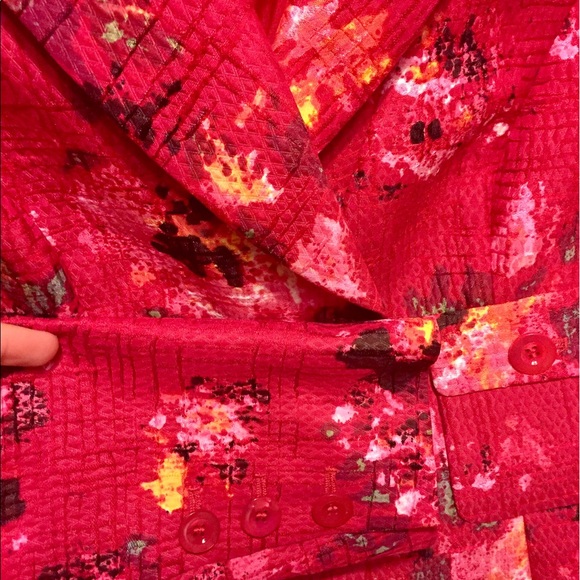 Escada Red Print Blazer