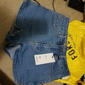 High Waist Jean Shorts NWT Light wash