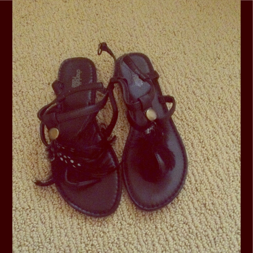 Feather Accented Sandal