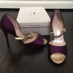 Purple high heels