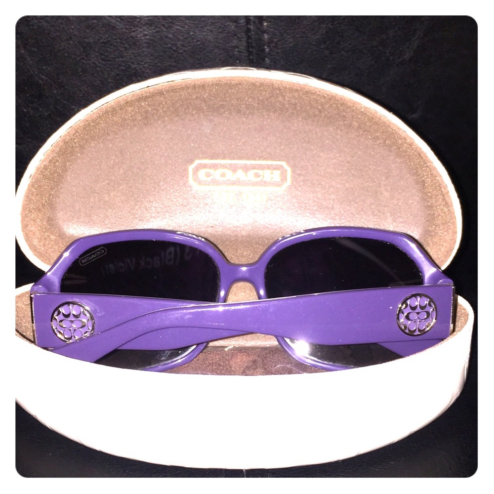 Purple Coach sunglasses
