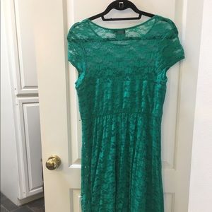 ASOS maternity teal lace dress