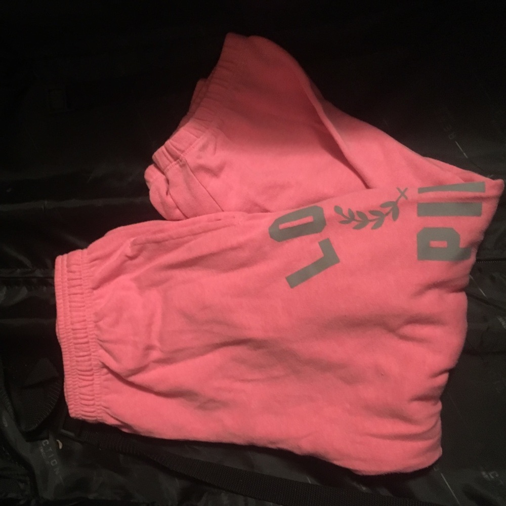 Size Small PINK by VS cropped sweatpants