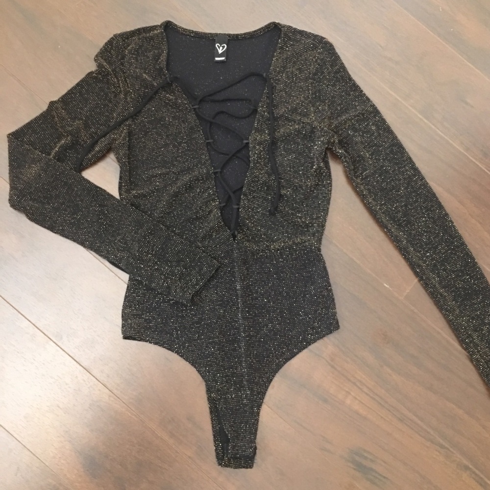 Black and Gold Windsor Bodysuit