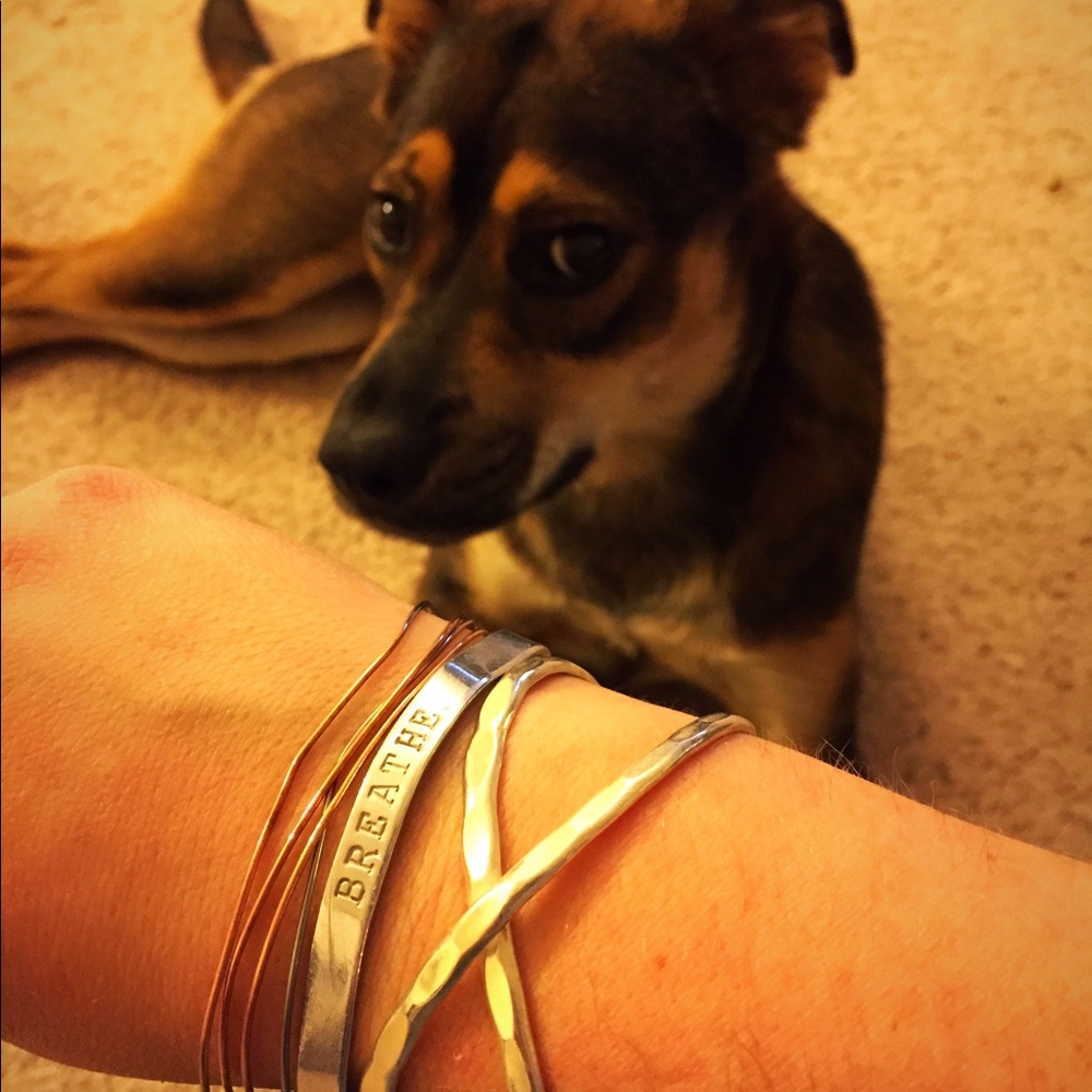 Stitch fix:Silver Rowan hammered infinity bracelet