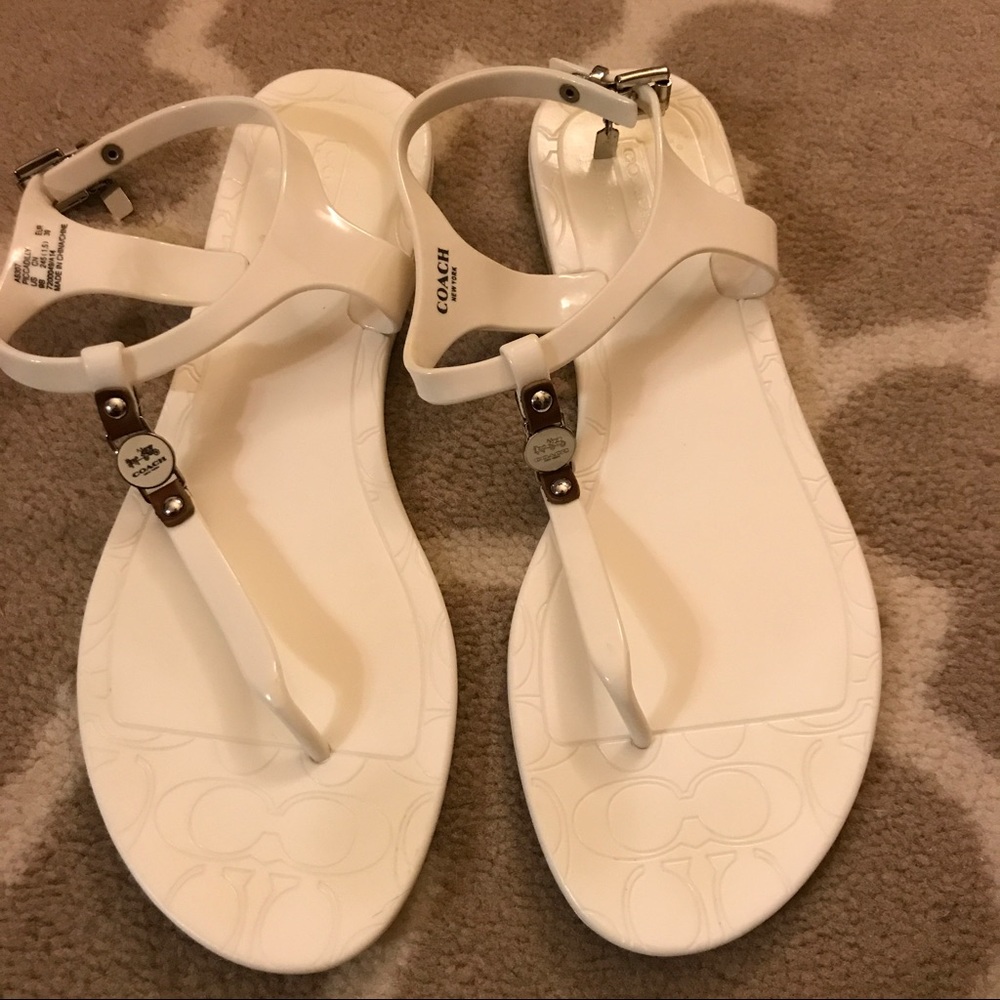 White Coach Sandals