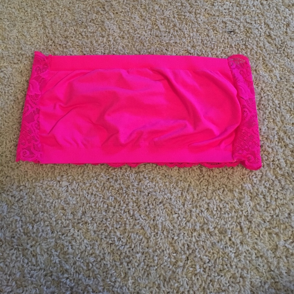 hot pink bandeau!