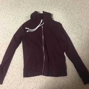 Maroon zip up from h&m