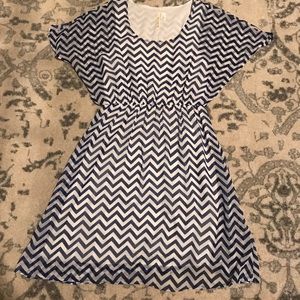 Blue chevron dress