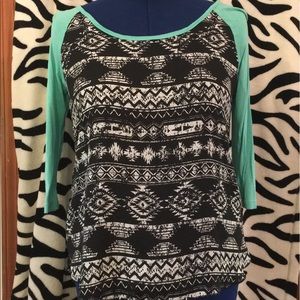 3/4 length tribal shirt