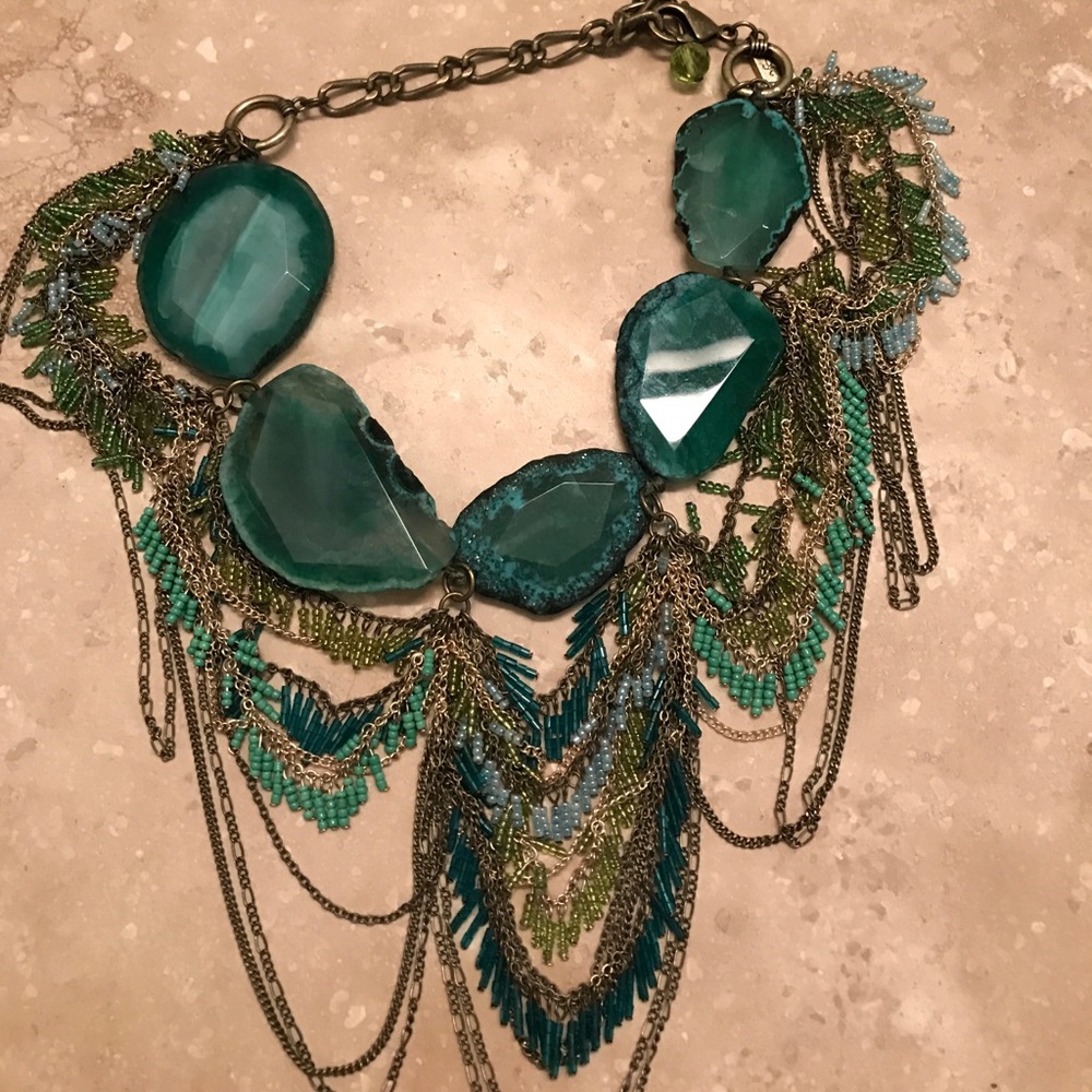 Stone statement necklace