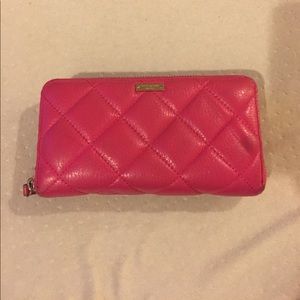 Kate Spade pink quilted wallet