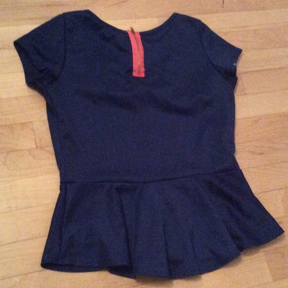Blue peplum top - Picture 2 of 2