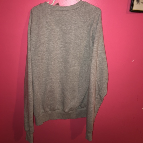 silver sweatshirt with writing on chest area - Picture 2 of 3