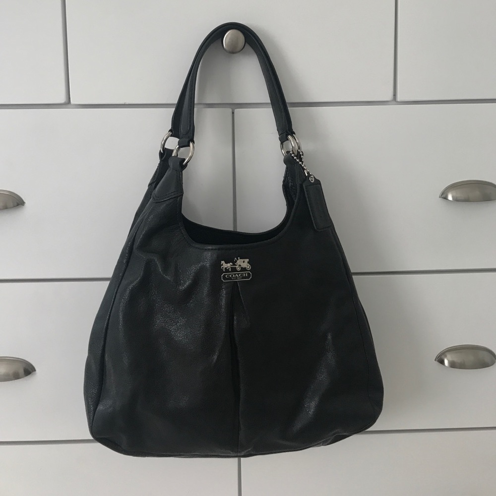 Madison Maggie Pebbled Leather in Black