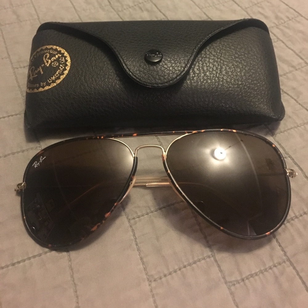 Ray-ban aviator full color tortoise gold