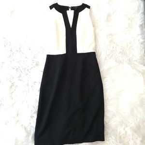 Banana Republic black cream work dress size 0