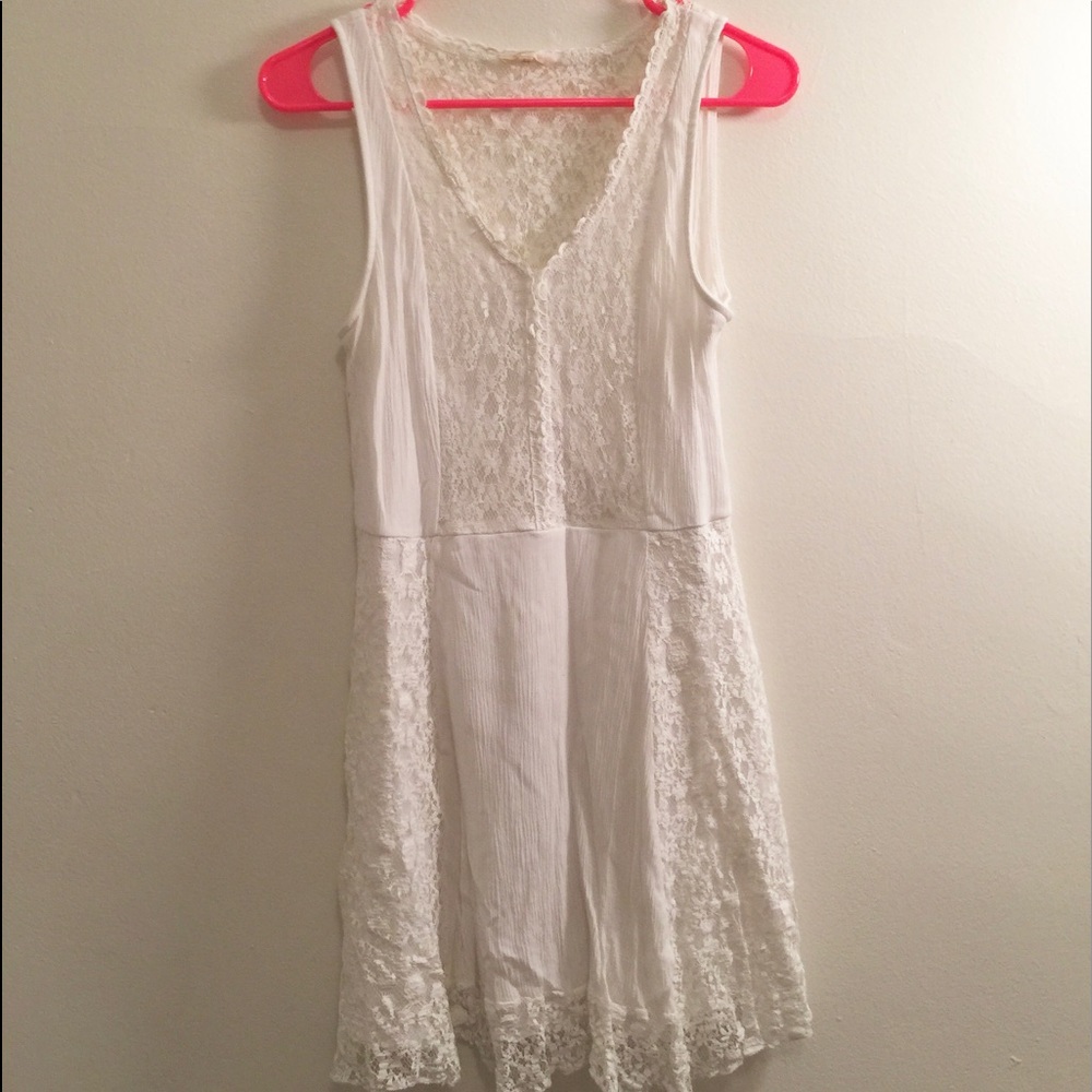 ModCloth White Crochet Lace Dress Summer Boho