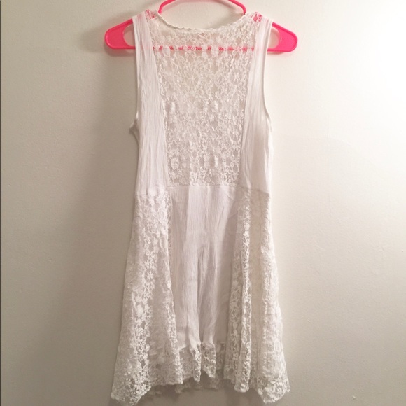 ModCloth White Crochet Lace Dress Summer Boho - Picture 3 of 3
