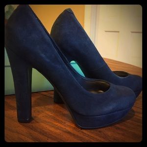 Jessica Simpson Navy Suede Heels