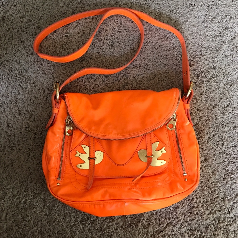 Marc Jacobs neon orange "petal to the metal" purse