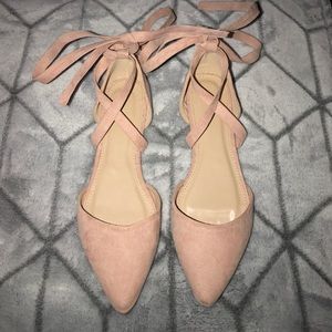 Ankle tie flats