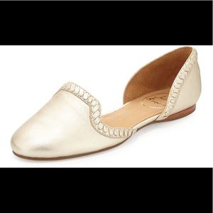 Jack Rogers Contessa Metallic d'Orsay Flat. Size 9