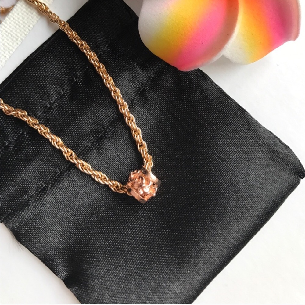 Hawaiian scroll Rose gold charm