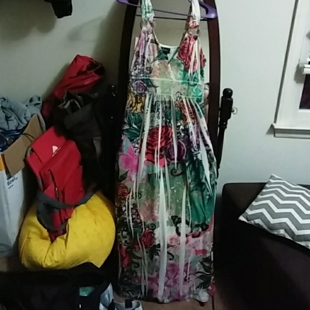 Long summer flower dress