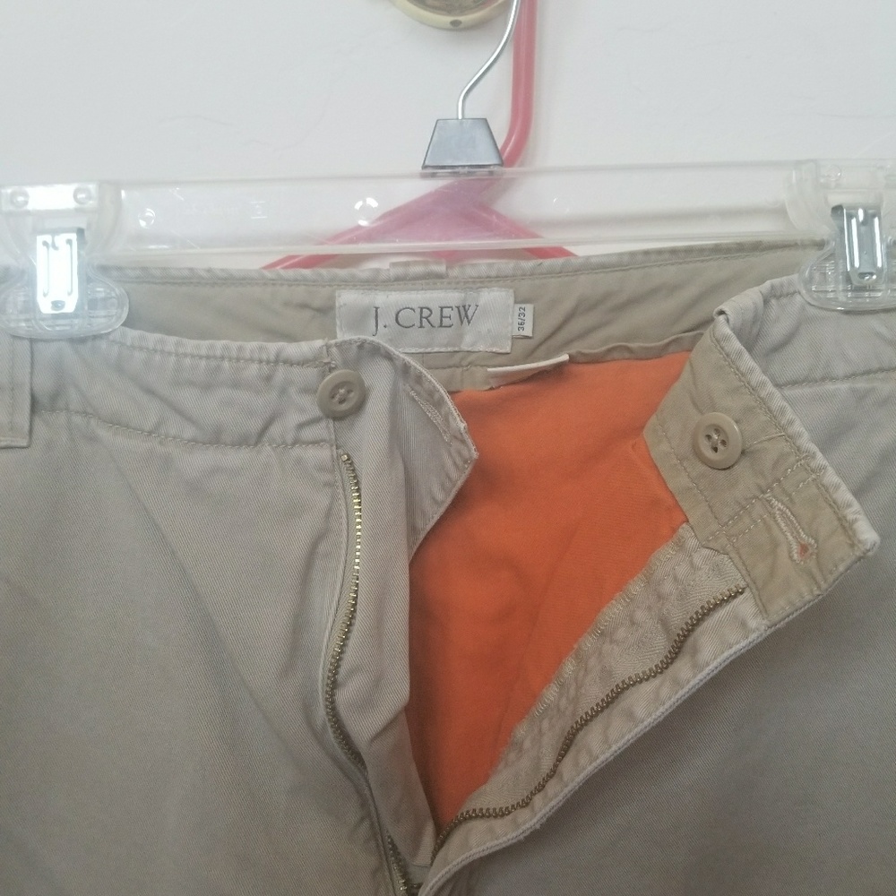 36x32 J. Crew Cargo's. Like New. Khaki.