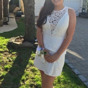 BCBG white cocktail dress