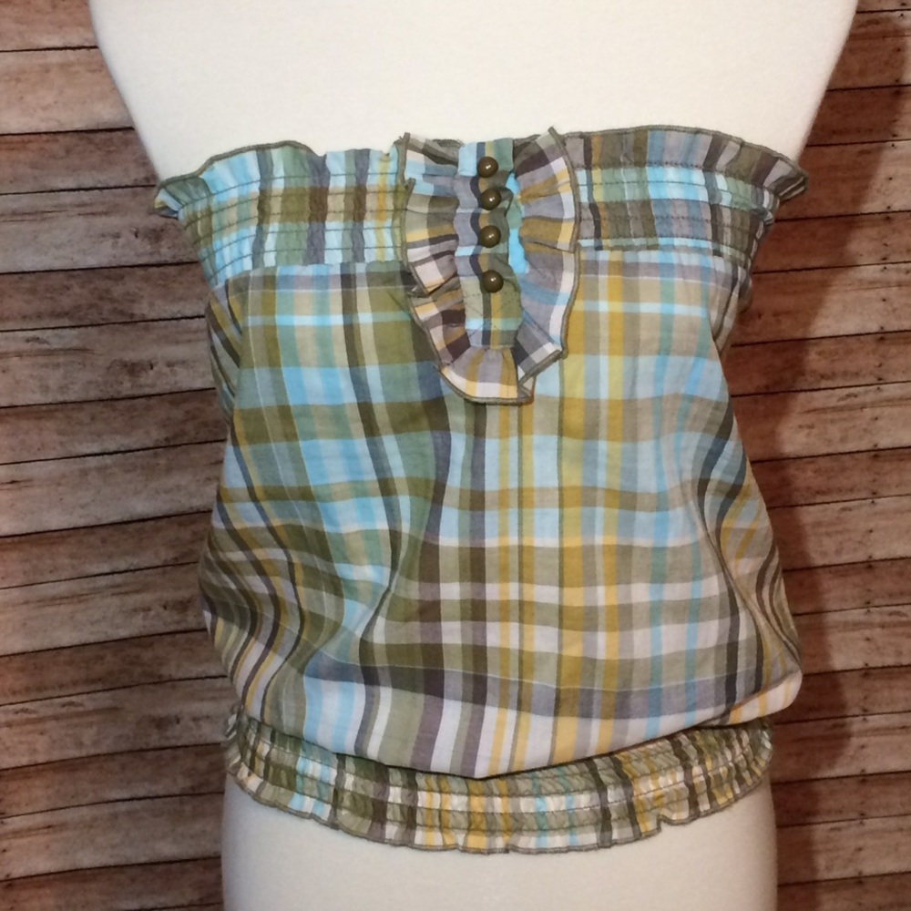Max Rave plaid tube top