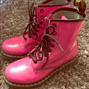 Hot pink Dr. Martens boots