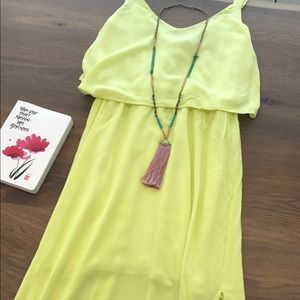 Zara maxi dress, bright yellow