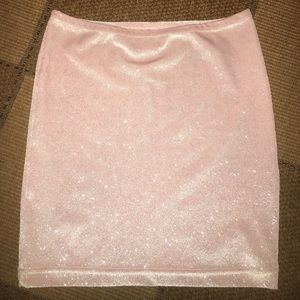 Baby pink American apparel body con pencil skirt