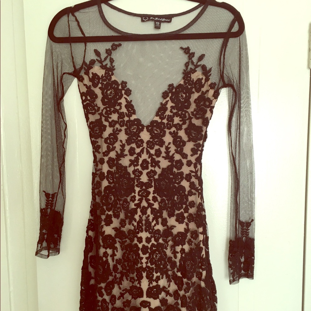 For Love and Lemons black Luau mini dress