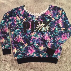 PINK VICTORIA'S SECRET  BOAT NECK SWEATSHIRT