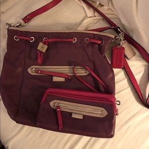 Coach daisy spectator bag and wallet