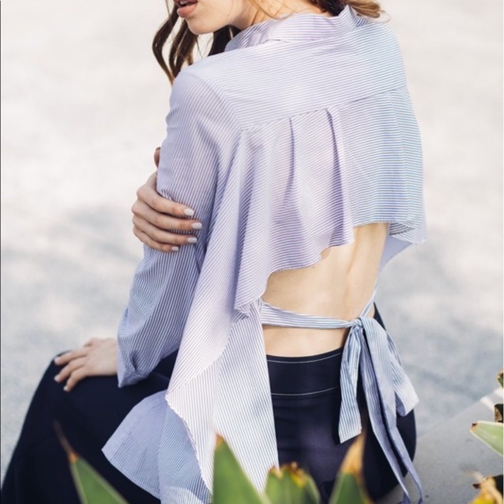 Do+Be Open Back Blouse