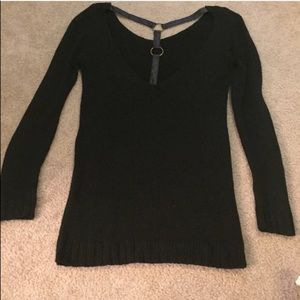 LF Kiwi Tucker Open Back Black Harness Sweater