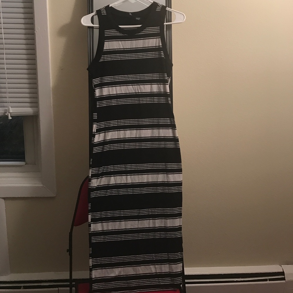 Black and white tight fit dress