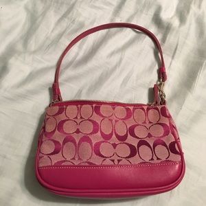 Small Signature Pink Coach Purse