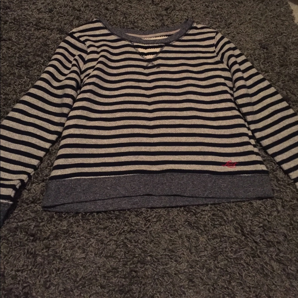 Striped Sweater (navy and gray)