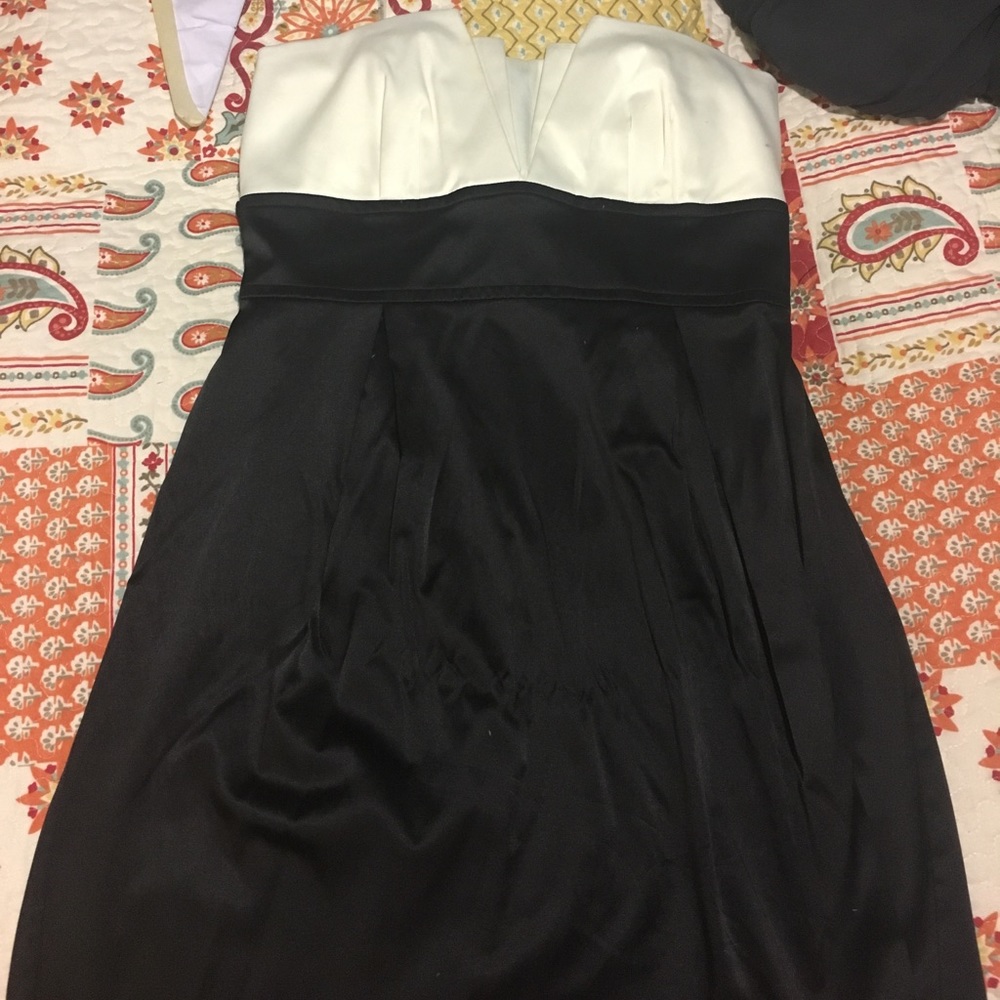 White black formal dress