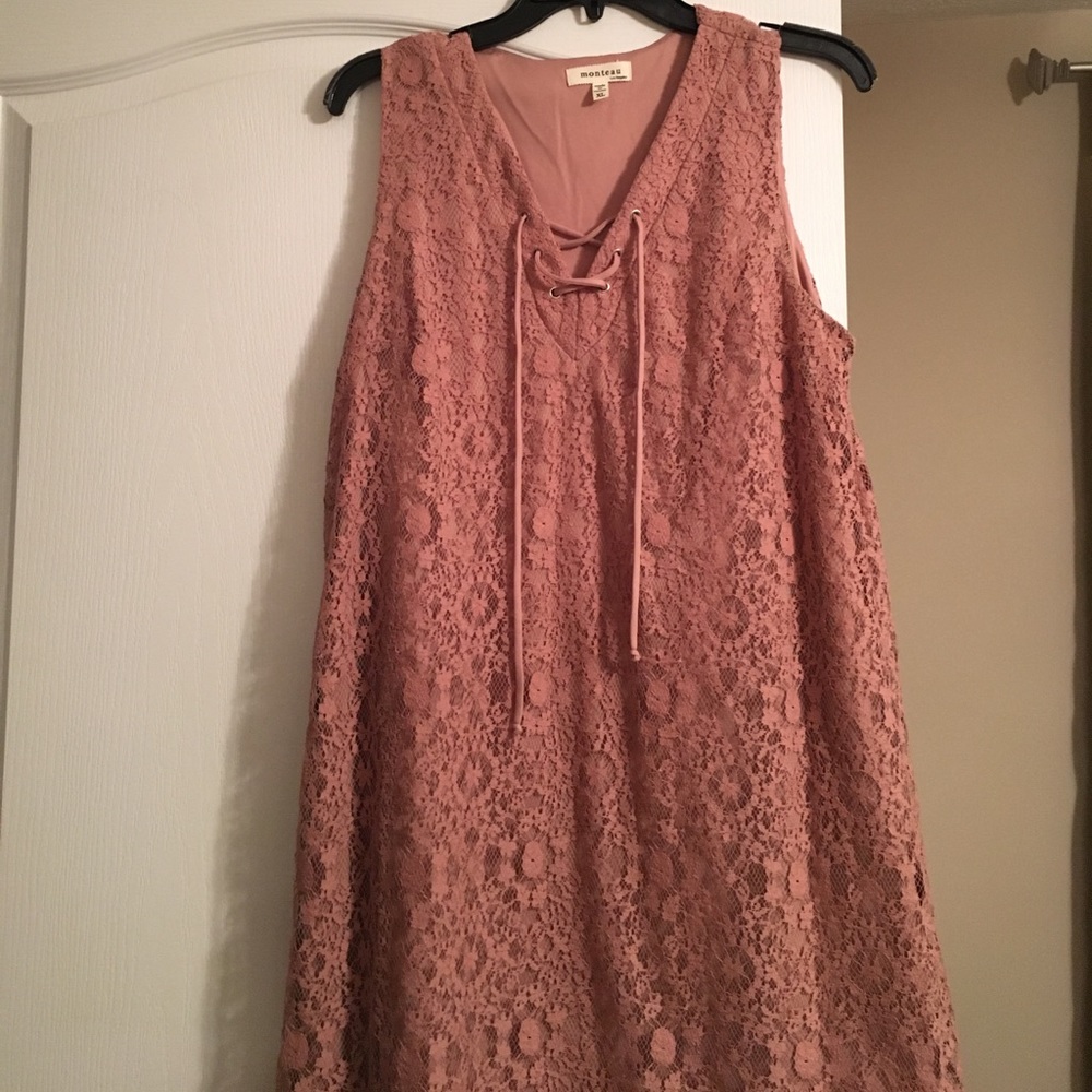 Mauve lace dress