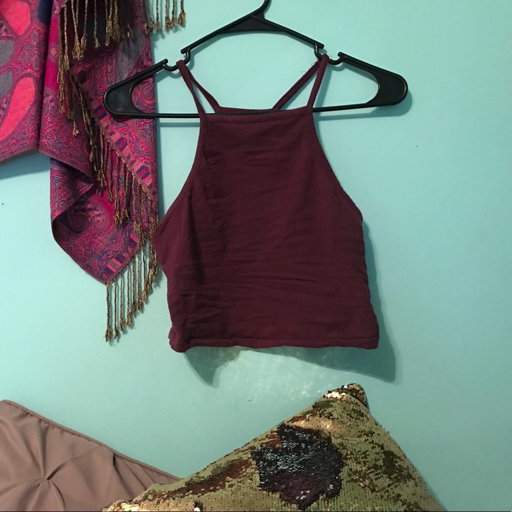 Wine colored halter top
