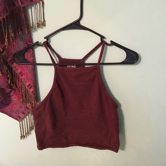 Wine colored halter top - Picture 3 of 3